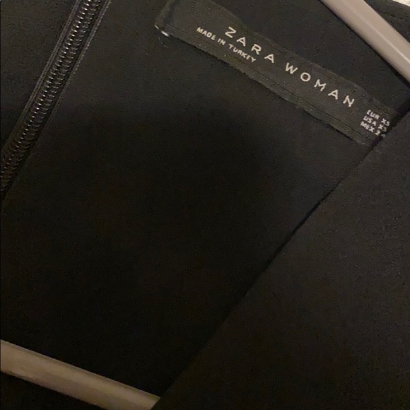 ZARA MIDI VNECK BLACK BODYCON DRESS - Picture 4 of 4